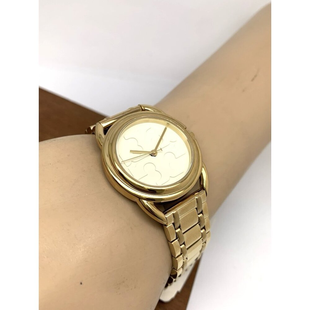 Tory Burch Women's Watch TBW7220 Miller Quartz Cream Dial Gold Stainless Steel - Picture 5 of 13